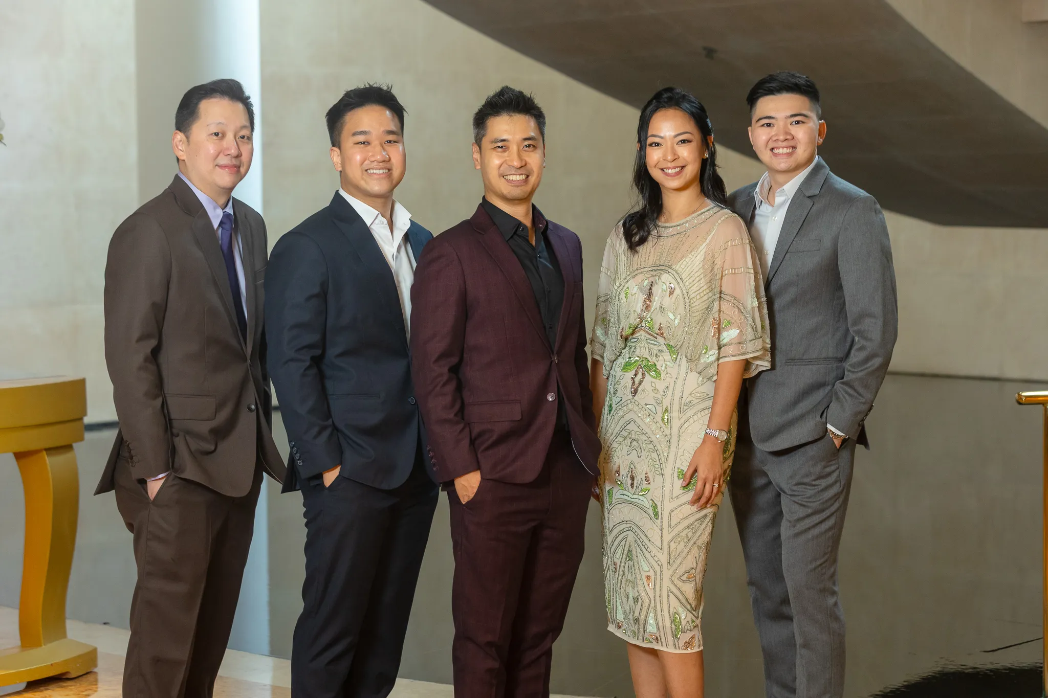 Ling Chun Wei with more of the advisers he mentors and grandmentors