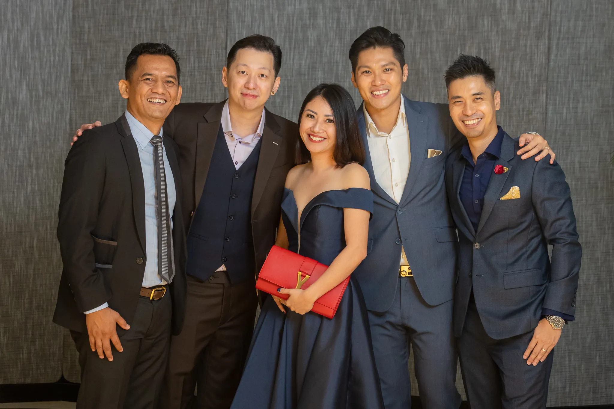 Ling Chun Wei with some of the advisers he mentors and grandmentors